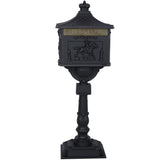 ZNTS Cast Aluminum Mail Box,Postal Box , Mailbox Color Black W46563686