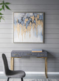 39.5" x 39.5" Modern Oil Painting, Square Framed Wall Art for Living Room Dining Room Office W2078130299