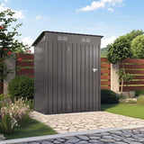 5X3 FT Metal Outdoor Storage, Tool with Pitched Roof and Lockable Door Compact Metal Tool W3213P309351