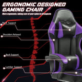 Gaming Computer Chair with Wheels, Adjustable Height Pu Leather Gamer Chair Office Desk 11192525