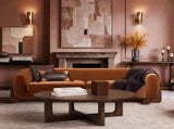 Alpine 90.5" Sherpa Sofa, Burnt Orange Performance Velvet B2719P606840