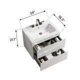 BB0924Y331, Integrated white ceramic basin with three predrilled faucet holes, drain assembly NOT W1865P163522