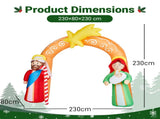 7.6FT Nativity Christmas Inflatable Arch with 7 LED Lights, Jesus Christmas Inflatable Arch 70900234