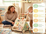 Multifunctional Toddler Learning Walking Toy with Shape Sorter Bead Maze Gear Mirror Counting Beads, 98625309