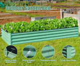 6x3x1ft Galvanized Raised Garden Bed, Outdoor Planter Garden Boxes Large Metal Planter Box for W1859P197893
