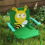 Kids Outdoor Activity Table with Foldable Chairs Green 79231602