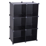 ZNTS Cube Storage 6-Cube Closet Organizer Storage Shelves Cubes Organizer DIY Closet Cabinet Black 23704332