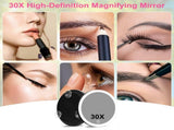 30X Magnifying Makeup Mirror with LED Lights, Rechargeable Travel Magnifier Mirror 3 Light Modes 23786306
