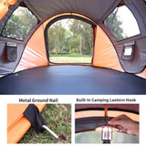 2 Person Black Orange Pop Up Camping Tent T2602P171175