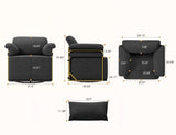 360 Degree Square Swivel Accent Sofa Chair,Fluffy Fabric Lounge Wide Upholstered Reading Chair with W2012P319073