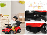 3-in-1 Kids Ride On Push Car for 12-36 Months Removable Handle Anti-Roll Board Horn Music Red 32867786
