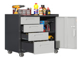 Sturdy Metal Tool Storage Cabinet with Wheels - Tool Storage Cabinet for Garage, Office, and Home T2398P222836