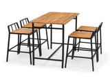 5-Piece Acacia Wood Garden Table and Chair Set 27156711