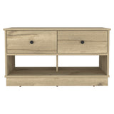 ZNTS Tulip Storage Bench, Two Drawers, Two Shelves B128P148981