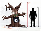 8FT Animated Halloween Inflatable Tree with Pop-Up Ghost Built-in LEDs Blow Up Yard Decoration for 48916790