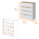 California Drawer Dresser, Four Spacious Drawers, Superior Top B128P148679