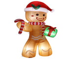 8ft 15W 5 LED Lights Gingerbread Man Holding Gift Garden Gingerbread Man Decoration 62839589