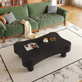 Lift Top Coffee Table for Living Room 42" - Fluted Panel Hidden Storage, Silent Hydraulic Lift, W1445P317474