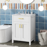 24"Bathroom Vanity Combo with Ceramic sink, Luxurious Space-Saving Vanity - W24"*D18"*H34"inch, 2 WF323088AAK