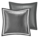 8 Piece Jacquard Comforter Set Silver/Silver Cal King B035128888
