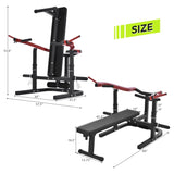 ZNTS Weight Chest Press Bench - Weight Bench Press Machine 11 Adjustable Positions Flat Incline for Chest 27615087