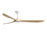 60 Inch Indoor Modern Ceiling Fan With 3 Color Dimmable 6 Speed Remote Control 3 Solid Wood Blade W934P145959