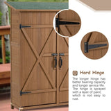 Outdoor Storage Shed with Lockable Door, Wooden Tool Storage Shed with Detachable Shelves and Pitch 62598581
