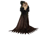 5.7ft Halloween Decorations Outdoor Life Size Animatronics Wizard with Pumpkin Face, Sound-Actived 26509172