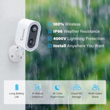 ZNTS Jennov 2K 3MP Solar Security Camera Outdoor Wireless Battery Powered WiFi Home 33439954