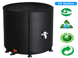50 Gallon Folding Rain Barrel Water Collector Black 46386825