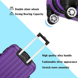 ZNTS 3-in-1 Multifunctional Large Capacity Traveling Storage Suitcase Luggage Set Purple 26825408