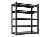 5-Tier Metal Storage Shelving, Industrial Utility Rack, Adjustable Height Bookcase for Living Room, W1831P504779