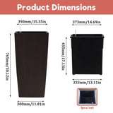 30 in Tall Large Flower Potser with Self-Watering Drainage Holes&Inner Trays Indoor Outdoor W3213P311470