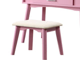 Maly Contemporary Wood Vanity and Stool Set, Pink T2574P164233
