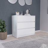 Austin Three Drawer Dresser, Pull Out Mechanism-White B20092131