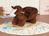 Kids Ride-On Rocking Horse Toy with Lullaby Song,Horse Rocking Toy with Hand Puppets and Safety Belt 00422976