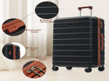 Premium ABS Travel Luggage Set , 3-Piece TSA Lock Suitcase Ensemble 20, 24, and 28 Inch Sizes N726P296022A