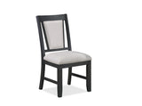 ZNTS 2pc Contemporary Dining Side Chair Upholstered Padded Seat Back Gray Finish Wooden Furniture Dining B011P146013