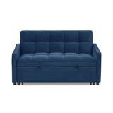 Loveseats Sofa Bed with Pull-out Bed,Adjsutable Back and Two Arm Pocket,TypeC and USB Charging with W1413124444