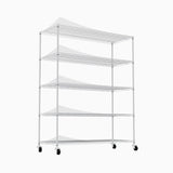 ZNTS 5-tier heavy-duty adjustable shelving and racking, 300 lbs. per wire shelf, with wheels and shelf W1668P162578