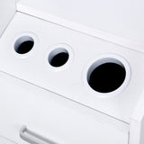 Hair Salon Storage Cart with Wheels & 3 Hair Dryer Holders & 4 Drawers & Lock & 2 Keys, Hairdressing 65337402
