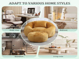 UNITED WE WIN Modern Bean Bag Chairs, Comfy Round Chair for Adults with Ottoman, Leisure Single Sofa W1568P361698