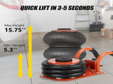 Air Jack, 3 Ton/6600 lbs Triple Bag Jack, Bag Jack Lift Up to 15.75 Inch, 3-5S Fast Lifting 50165343