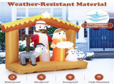 6ft Inflatable Nativity Scene - 6 Built-in LED Lights Weather-Resistant Polyester Xmas Outdoor Decor 92207829