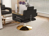 Professional Hydraulic Barber Chair - 360&deg Swivel with Adjustable Height, Stainless Steel W2700P318167