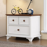 Wooden Captain Two-Drawer Nightstand Kids Night Stand End Side Table for Bedroom, Living Kids' WF305273AAK