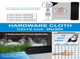 48 inch50 ft Black Vinyl Coated Hardware Cloth, 19 Gauge 1/2 inch Black PVC Hardware Cloth, Black W2286P160459