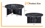 Versatile MDF Black Round Coffee Table for Various Interior Styles, Exhibiting Modern Minimalism and W3226P278920