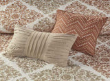 6 Piece Printed Quilt Set with Throw Pillows Multi King/Cal King B03597397