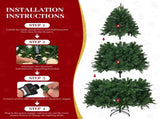 6ft Prelit Christmas Tree with 340 LED Lights, PE Mixed PVC Artificial Christmas Tree, Warm W2773P565691